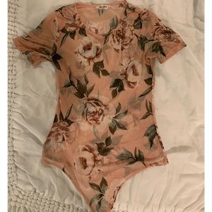Flower mesh body suit